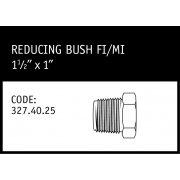 Marley Philmac Reducing Bush FI/MI 1½" x 1" - 327.40.25
